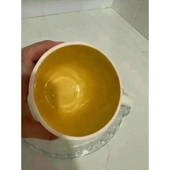 Bicycle Flower Basket Coffee Mug Cup Yellow 3.75" 14 oz - Picture 10 of 11